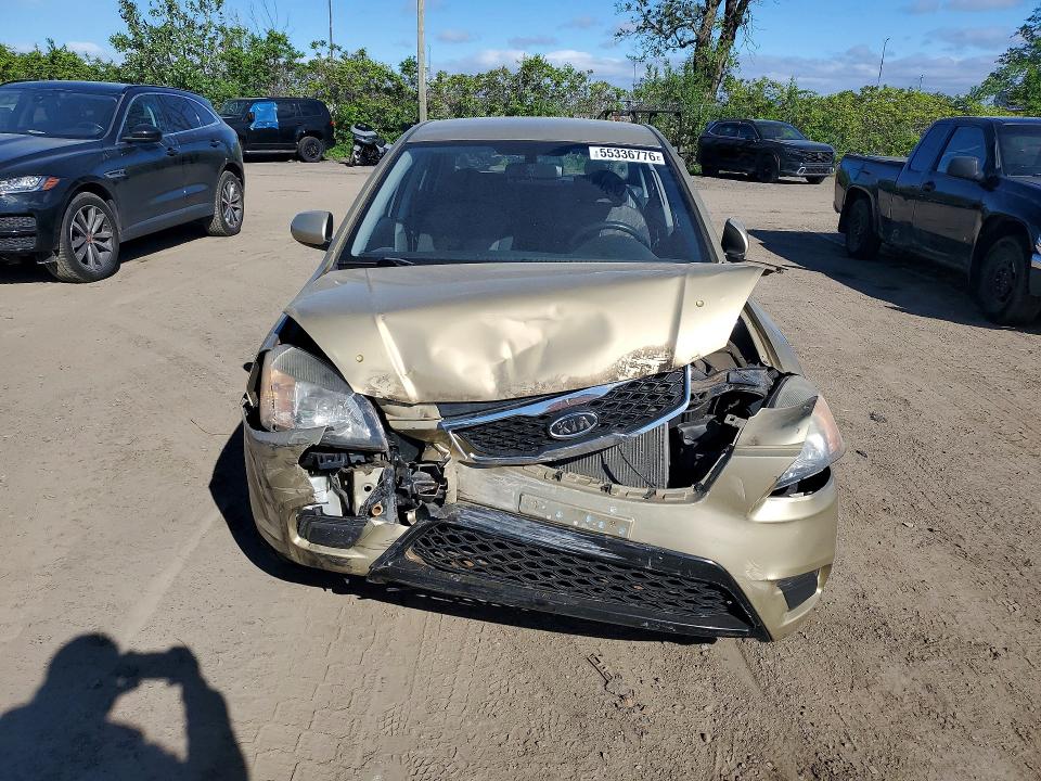 2010 Kia Rio VIN KNADH4B31A6685307 COPART salvage auction — FRONT END, Qc - Gravement Accidente, sold $400 on 2026-07-07 (photo 5)