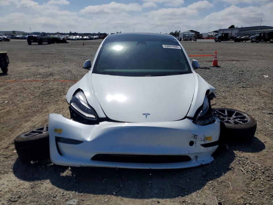 2022 Tesla VIN 5YJ3E1EA5NF316234 COPART salvage auction — FRONT END, Ca - Salvage Certificate, sold $3,800 on 2026-07-21 (photo 5)