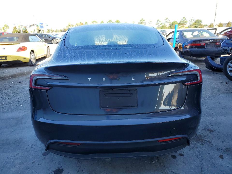 2024 Tesla Model 3 VIN 5YJ3E1EA3RF744129 COPART salvage auction — FRONT END, Fl - Certificate Of Destruction, sold $12,200 on 2026-07-31 (photo 6)
