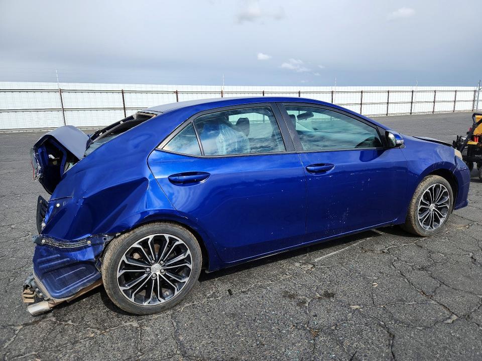 2016 Toyota Corolla VIN 5YFBURHE2GP531766 COPART salvage auction — REAR END, Ca - Salvage Certificate, sold $850 on 2026-07-09 (photo 3)