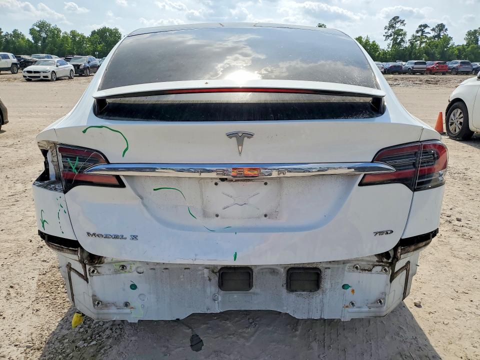 2017 Tesla Model x VIN 5YJXCBE23HF045684 COPART salvage auction — REAR END, Tx - Salvage Vehicle Title, sold $10,200 on 2026-07-14 (photo 6)