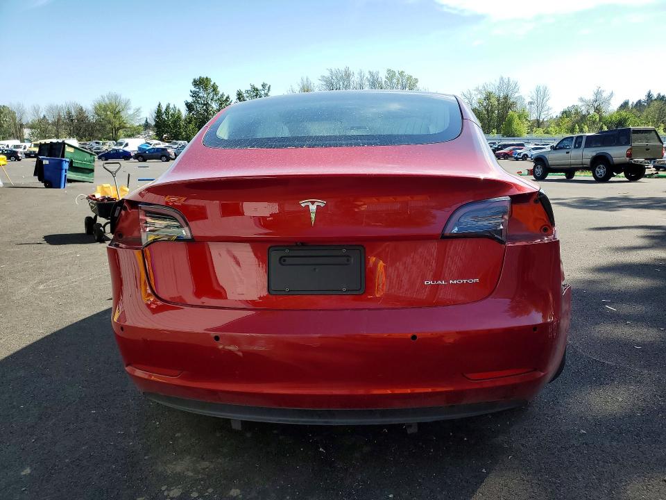 2020 Tesla VIN 5YJ3E1EB6LF601112 COPART salvage auction — UNDERCARRIAGE, Or - Salvage Title Certificate, sold $7,600 on 2026-07-13 (photo 6)