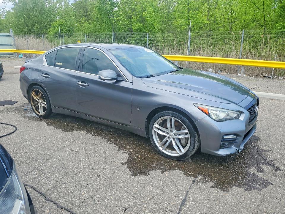 2015 Infiniti Q50 VIN JN1BV7AR9FM390035 COPART salvage auction — FRONT END, Mi - Certificate Of Title, sold $2,700 on 2026-07-10 (photo 4)