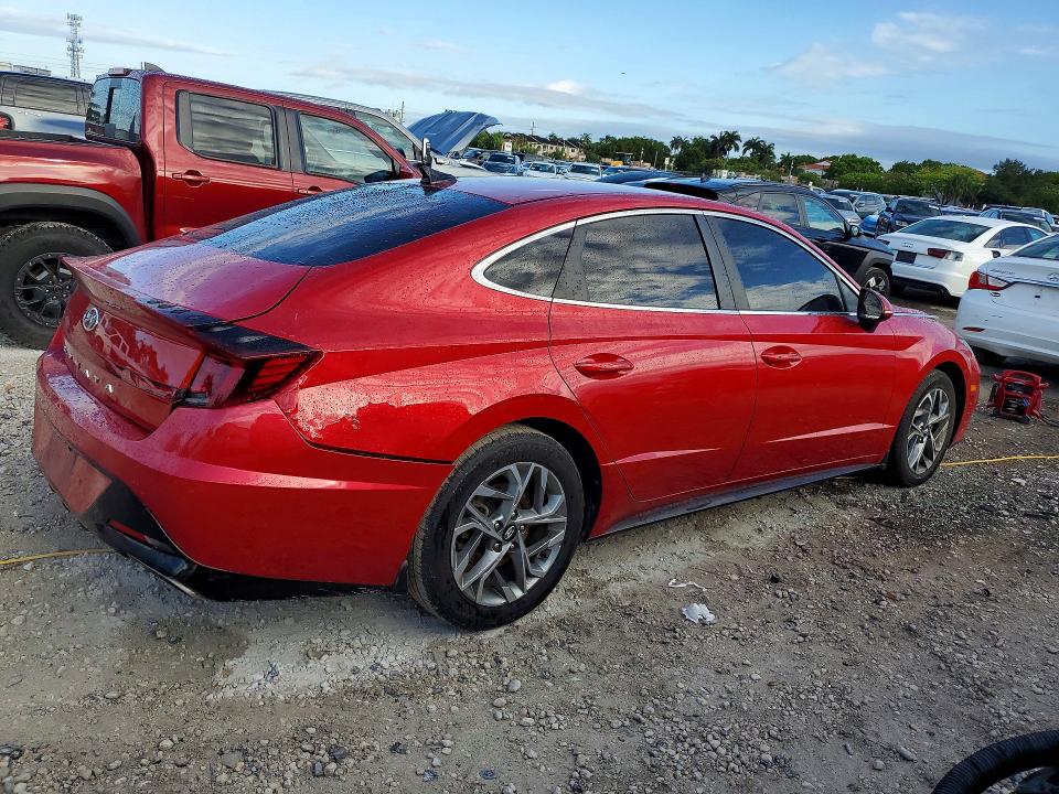 2021 Hyundai Sonata VIN 5NPEL4JAXMH079293 COPART salvage auction — FRONT END, Fl - Certificate Of Destruction, sold $1,350 on 2026-07-13 (photo 3)