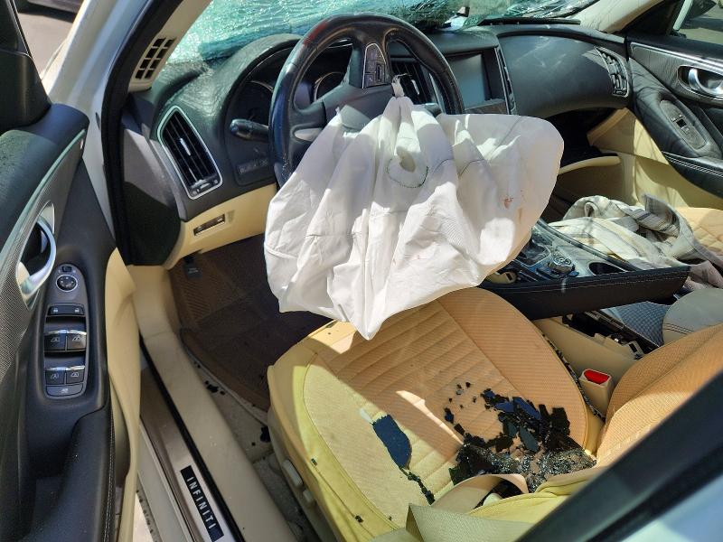 2014 Infiniti Q50 VIN JN1BV7AP3EM677609 COPART salvage auction — FRONT END, Ca - Salvage Certificate, sold $250 on 2026-07-20 (photo 8)