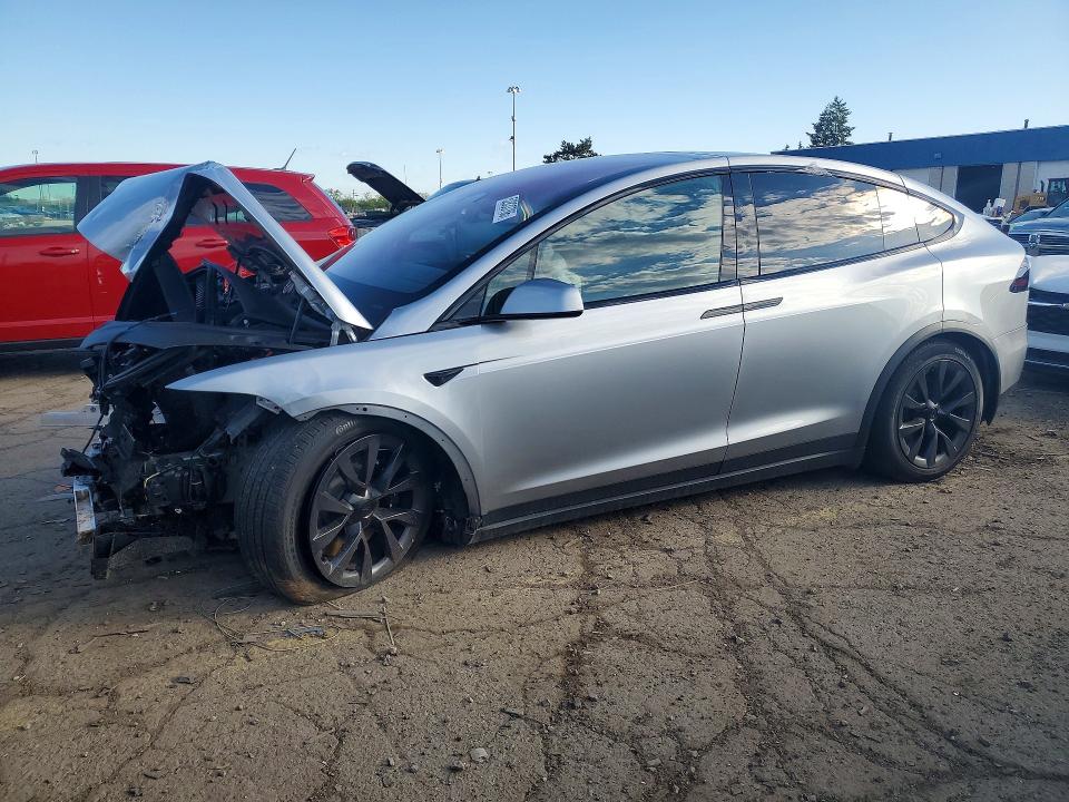 2025 Tesla Model x VIN 7SAXCDE59SF461397 COPART salvage auction — FRONT END, Mi - Certificate Of Title, sold $900 on 2026-07-31 (photo 1)