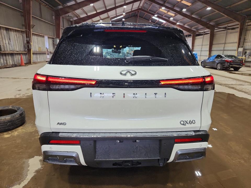 2025 Infiniti Qx60 VIN 5N1AL1HU0SC352503 COPART salvage auction — FRONT END, La - Cert Of Title-Salvage, sold $12,300 on 2026-07-17 (photo 6)