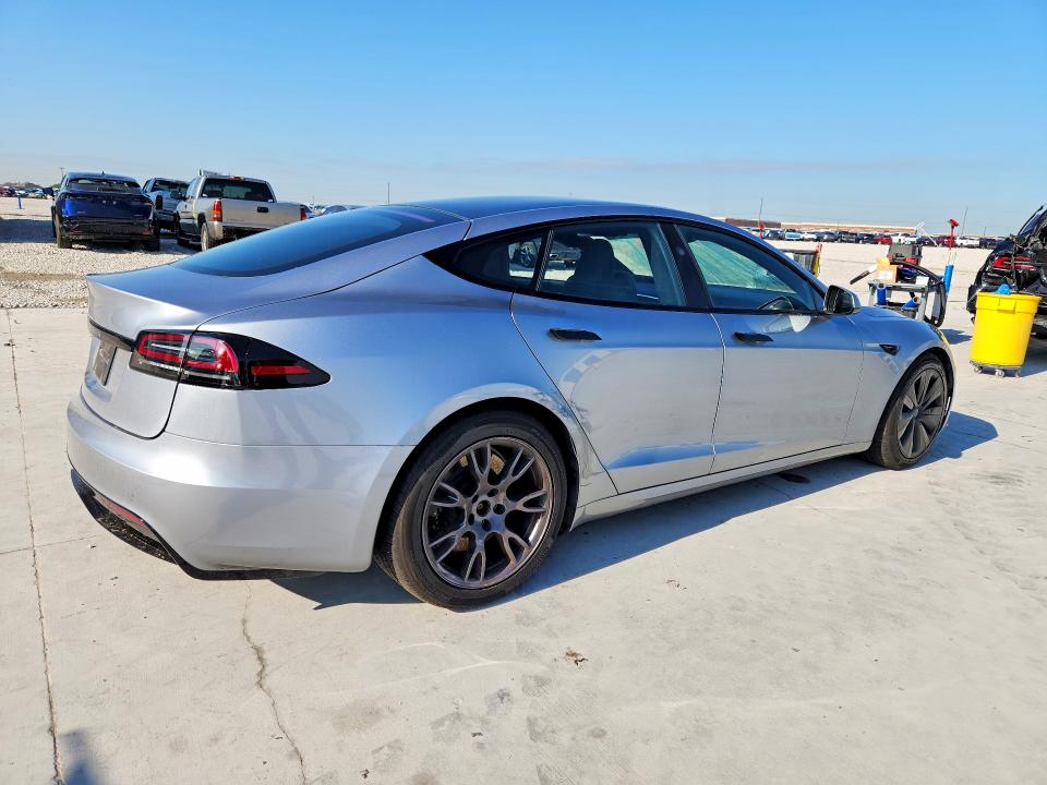 2025 Tesla Model s VIN 5YJSA1E58SF551202 COPART salvage auction — SIDE, Tx - Certificate Of Title, sold $20,300 on 2026-07-21 (photo 3)