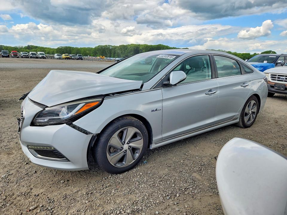 2017 Hyundai Sonata VIN KMHE34L15HA054596 COPART salvage auction — FRONT END, MA - CERT OF TITLE-SALVAGE, sold $1,750 on 2026-07-08 (photo 1)