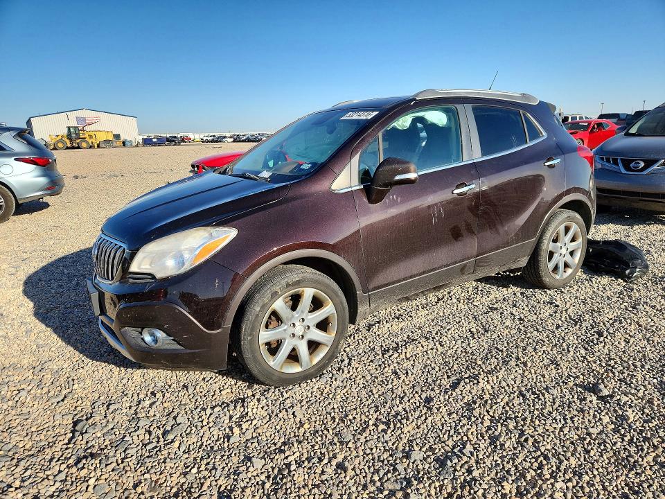 2014 Buick Encore VIN KL4CJGSBXEB586181 COPART salvage auction — SIDE, Tx - Salvage Vehicle Title, sold $1,150 on 2026-07-07 (photo 1)
