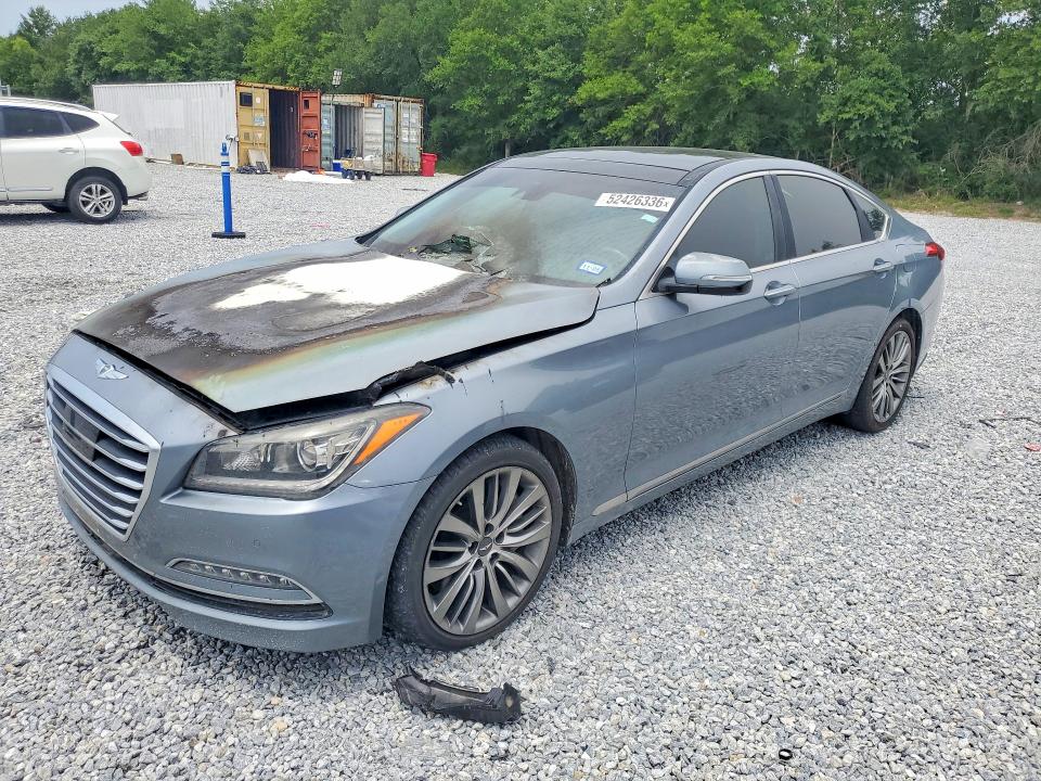 2015 Hyundai Genesis VIN KMHGN4JF7FU054550 COPART salvage auction — Burn Engine, Tx - Salvage Vehicle Title, sold $800 on 2026-07-13 (photo 1)