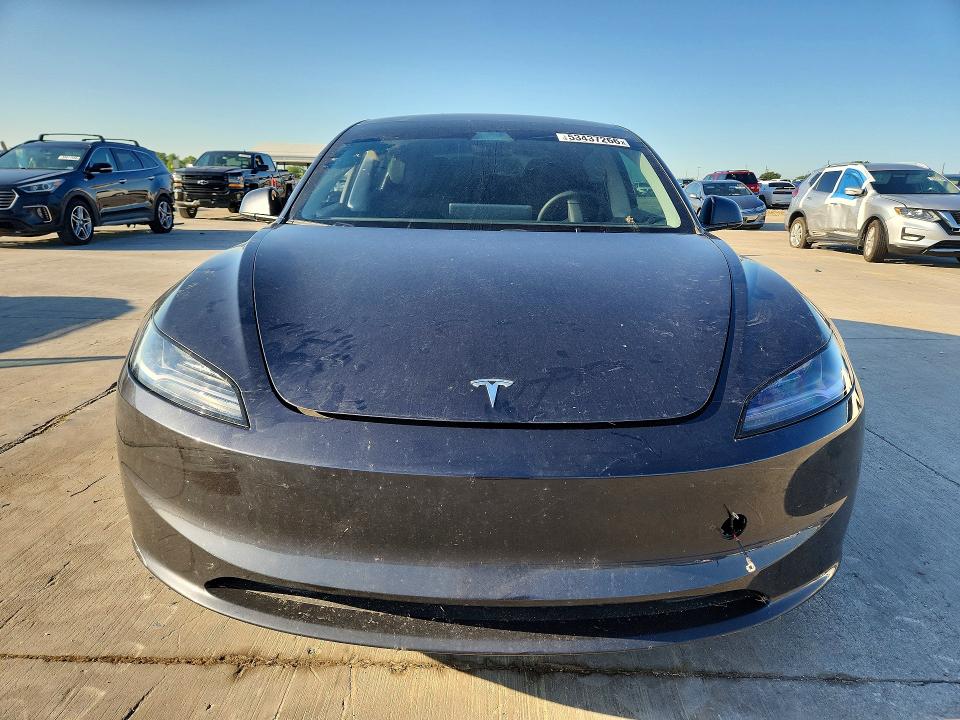 2024 Tesla Model 3 VIN 5YJ3E1EA0RF872134 COPART salvage auction — SIDE, Tx - Certificate Of Title, sold $5,200 on 2026-07-30 (photo 5)
