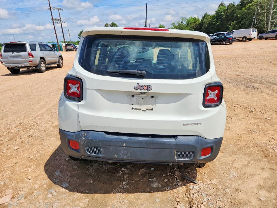 2016 Jeep Renegade VIN ZACCJAAT3GPD42491 COPART salvage auction — FRONT END, Nc - Salvage Certificate Of Title, sold $625 on 2026-08-10 (photo 6)