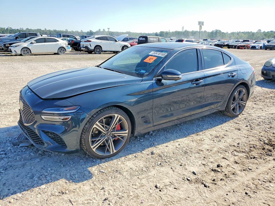 2024 Genesis G70 VIN KMTG54SEXRU136224 COPART salvage auction — FRONT END, Tx - Salvage Vehicle Title, sold $4,200 on 2026-07-21 (photo 1)