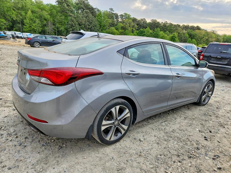 2015 Hyundai Elantra VIN KMHDH4AH7FU303926 COPART salvage auction — MECHANICAL, De - Parts Only - No Title, sold $425 on 2026-07-14 (photo 2)