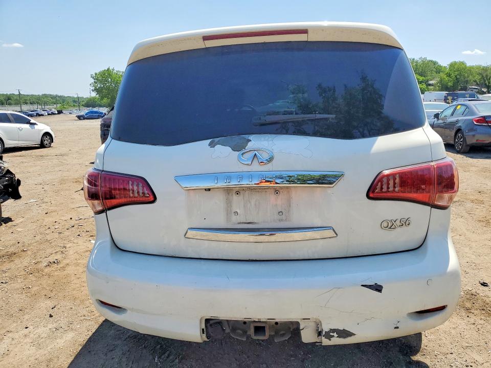 2011 Infiniti Qx56 VIN JN8AZ2NF2B9500117 COPART salvage auction — FRONT END, Md - Cert Of Salvage < 75% Damage, sold $1,550 on 2026-07-07 (photo 6)