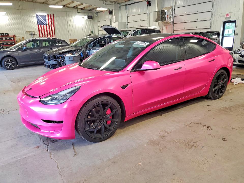 2021 Tesla Model 3 VIN 5YJ3E1EB8MF862405 COPART salvage auction — FRONT END, Mn - Cert Of Title-Salvage, sold $2,700 on 2026-07-21 (photo 1)