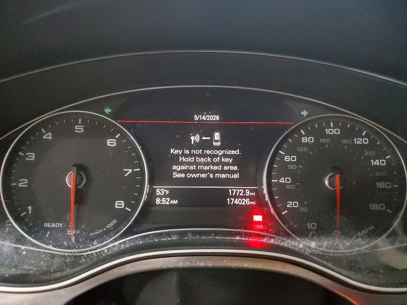2018 Audi A6 VIN WAUF8AFCXJN016704 COPART salvage auction — FRONT END, Pa - Cert Of Title, sold $1,600 on 2026-07-29 (photo 9)