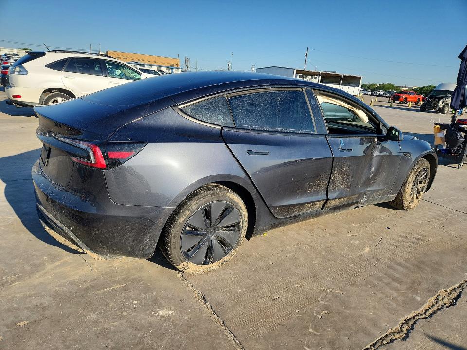 2024 Tesla Model 3 VIN 5YJ3E1EA0RF872134 COPART salvage auction — SIDE, Tx - Certificate Of Title, sold $5,200 on 2026-07-30 (photo 3)