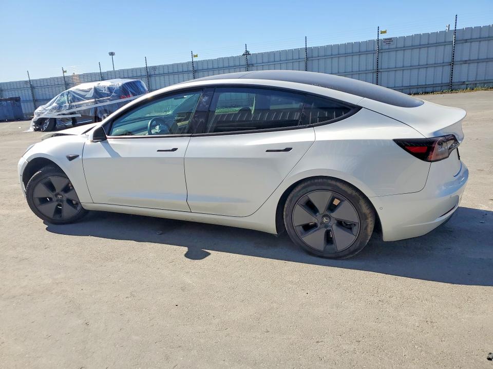 2021 Tesla Model 3 VIN 5YJ3E1EB6MF937909 COPART salvage auction — SIDE, Ca - Salvage Certificate, sold $3,400 on 2026-07-23 (photo 2)