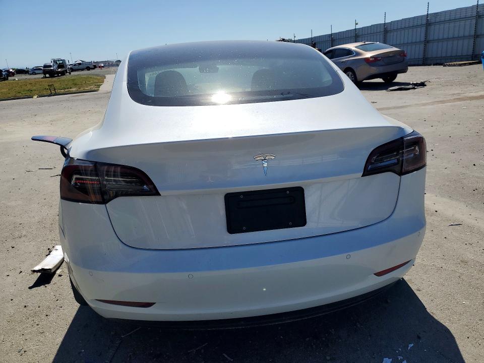 2021 Tesla VIN 5YJ3E1EAXMF874482 COPART salvage auction — FRONT END, Ca - Salvage Certificate, sold $3,750 on 2026-07-16 (photo 6)