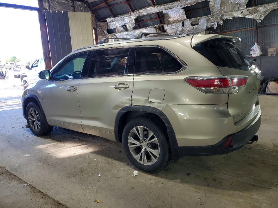 2014 Toyota Highlander VIN 5TDJKRFH8ES060645 COPART salvage auction — FRONT END, Ma - Cert Of Title-Reconstrctd Coll, sold $2,200 on 2026-07-27 (photo 2)