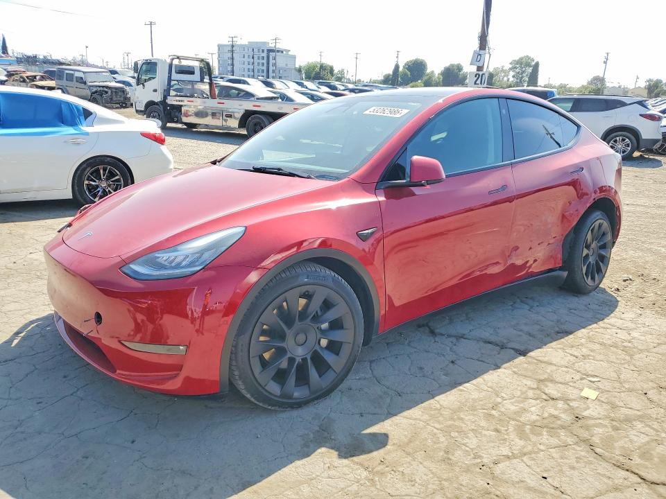 2021 Tesla VIN 5YJYGDEE6MF219207 COPART salvage auction — REAR END, Salvage Title, sold $7,300 on 2026-07-13 (photo 1)