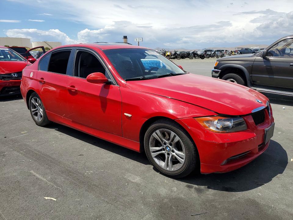 2008 BMW 3 series VIN WBAVC53568F009373 COPART salvage auction — BURN, CA - SALVAGE CERTIFICATE, sold $600 on 2026-07-27 (photo 4)