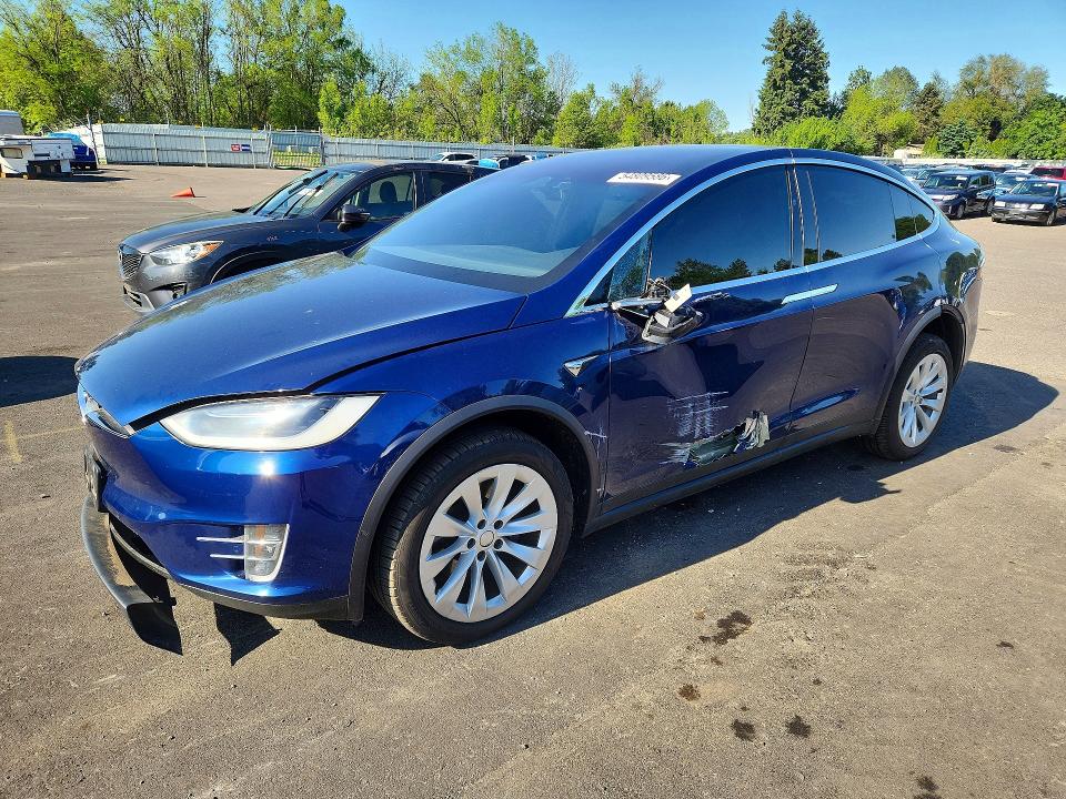 2018 Tesla Model x VIN 5YJXCDE22JF089595 COPART salvage auction — FRONT END, Or - Salvage Title Certificate, sold $750 on 2026-07-29 (photo 1)