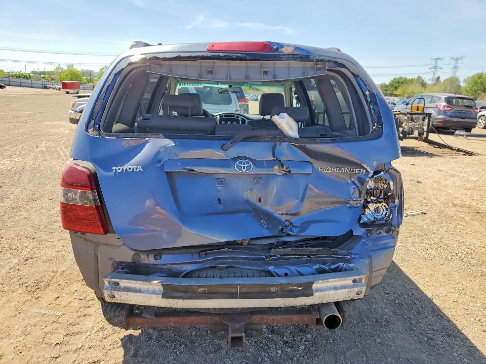 2006 Toyota Highlander VIN JTEGD21A860145037 COPART salvage auction — REAR END, Il - Salvage Certificate, sold $1,100 on 2026-07-09 (photo 6)