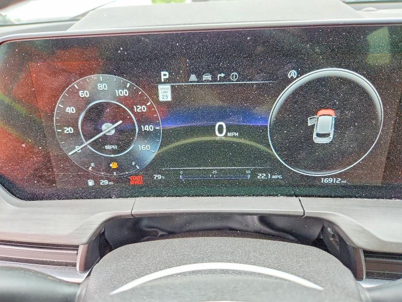 2025 Kia Telluride VIN 5XYP5DGC0SG596019 COPART salvage auction — HAIL, Oh - Cert Of Title-Salvage, sold $22,300 on 2026-07-02 (photo 9)