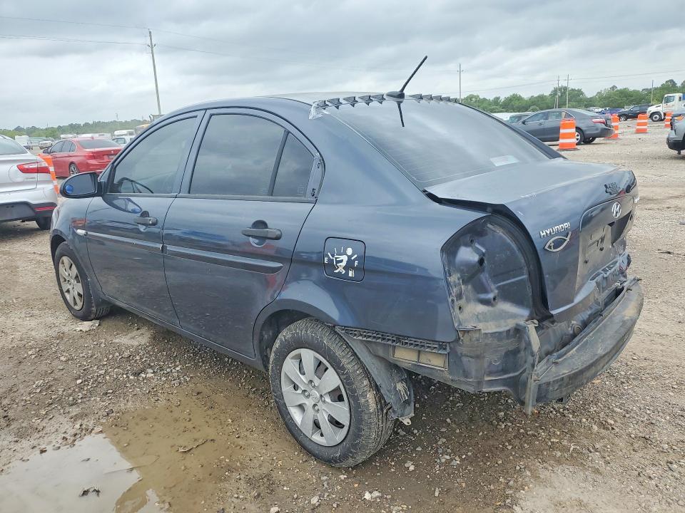2009 Hyundai Accent VIN KMHCN46C09U288756 COPART salvage auction — REAR END, TX - SALVAGE VEHICLE TITLE (P), sold $250 on 2026-07-16 (photo 2)