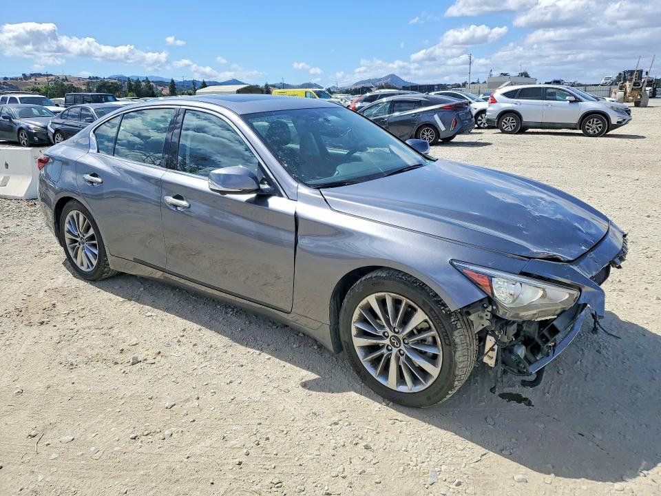 2022 Infiniti Q50 VIN JN1EV7BP6NM310201 COPART salvage auction — FRONT END, Ca - Salvage Certificate, sold $5,700 on 2026-07-14 (photo 4)