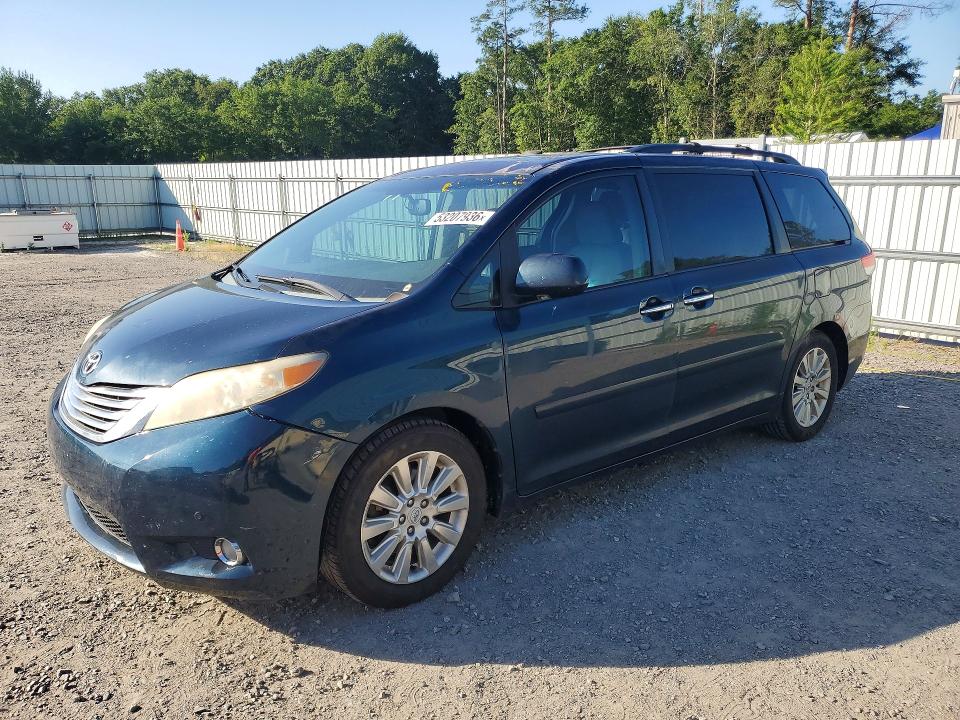 2011 Toyota Sienna VIN 5TDYK3DC0BS147406 COPART salvage auction — SIDE, GA - CERT OF TITLE-SALVAGE, sold $2,600 on 2026-07-14 (photo 1)