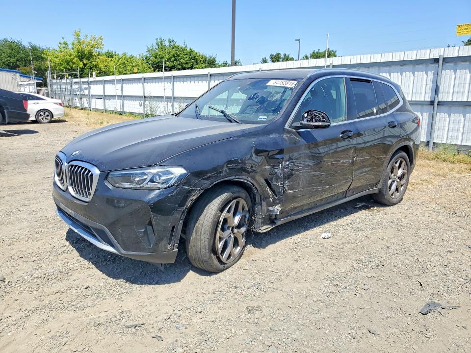 2022 BMW X3 VIN 5UX43DP01N9N22711 COPART salvage auction — Front End, CA - DIS/DLR/EXP ONLY CLEAN TITLE (P), sold $9,800 on 2026-07-03 (photo 1)