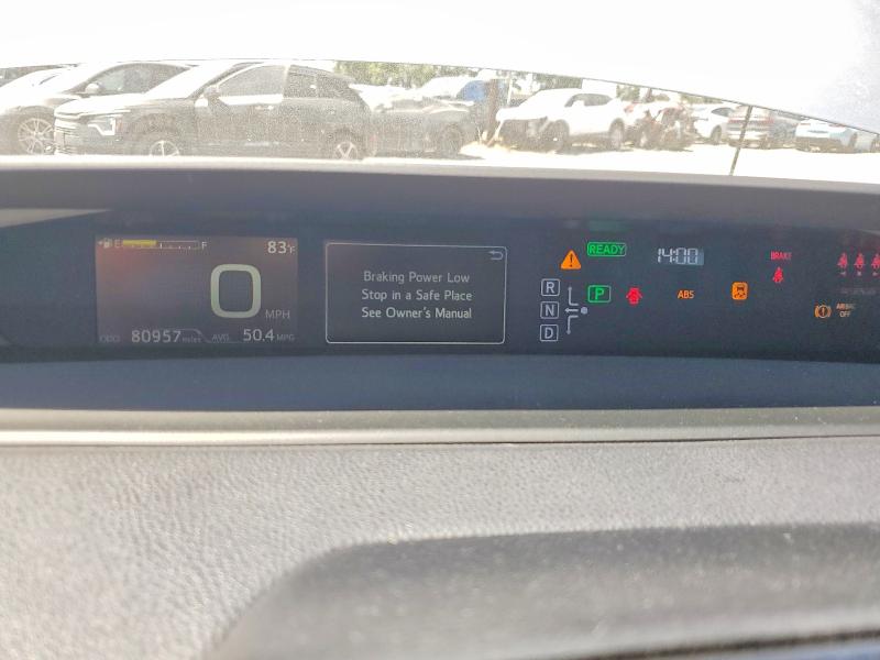 2018 Toyota Prius VIN JTDKARFU1J3554510 COPART salvage auction — FRONT END, Ca - Salvage Certificate, sold $6,700 on 2026-07-09 (photo 9)