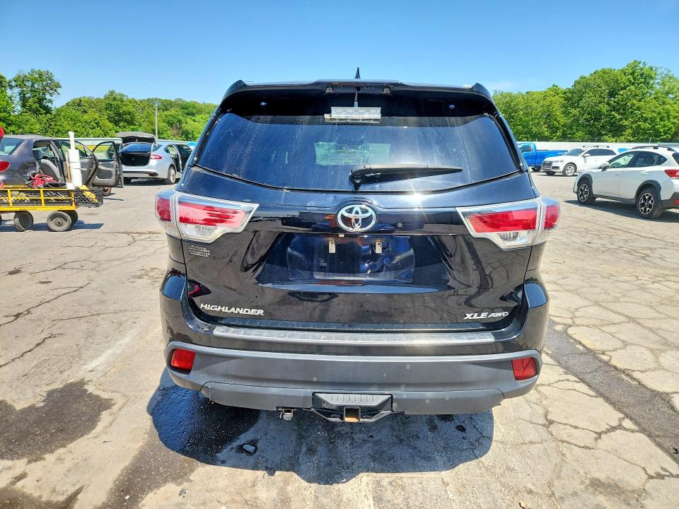 2016 Toyota VIN 5TDJKRFH3GS292301 COPART salvage auction — HAIL, Mo - Salvage Certificate Of Title, sold $200 on 2026-07-29 (photo 6)