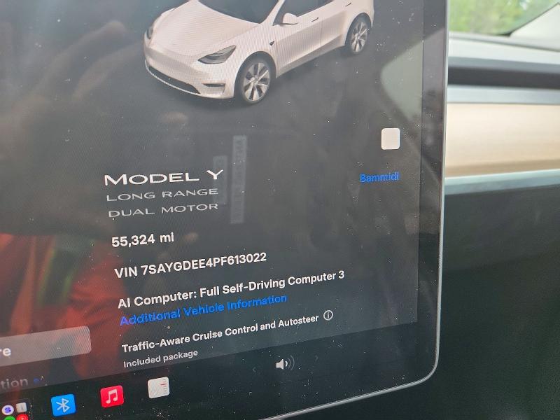 2023 Tesla VIN 7SAYGDEE4PF613022 COPART salvage auction — FRONT END, Nc - Salvage Certificate Of Title, sold $2,100 on 2026-07-31 (photo 9)