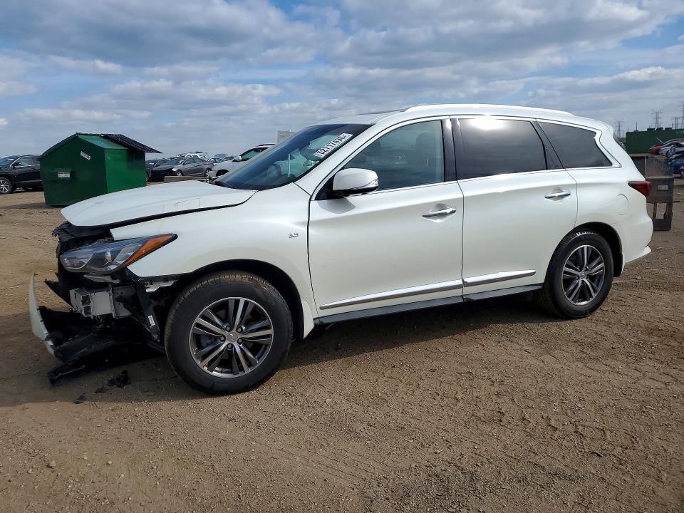 2017 Infiniti VIN 5N1DL0MM5HC517080 COPART salvage auction — FRONT END, Il - Salvage Certificate, sold $2,300 on 2026-07-09 (photo 1)