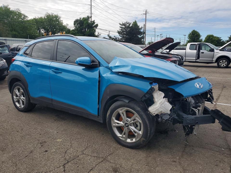 2023 Hyundai VIN KM8K6CAB0PU982393 COPART salvage auction — FRONT END, Id - Salvage Certificate Of Title, sold $2,200 on 2026-07-17 (photo 4)