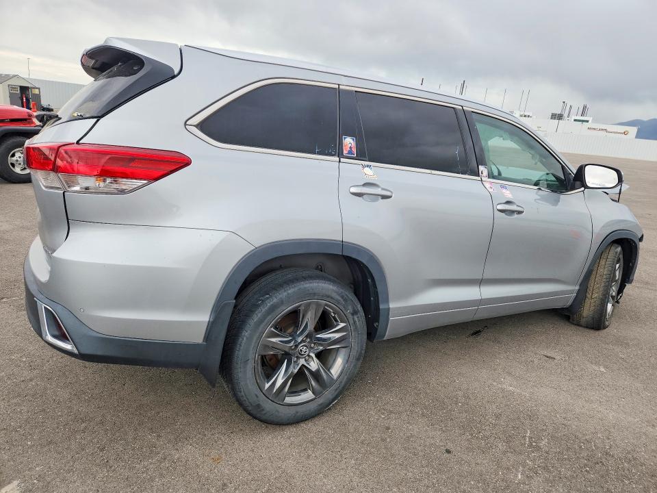 2018 Toyota Highlander VIN 5TDDZRFH7JS809020 COPART salvage auction — FRONT END, Ut - Salvage Certificate, sold $3,750 on 2026-07-17 (photo 3)