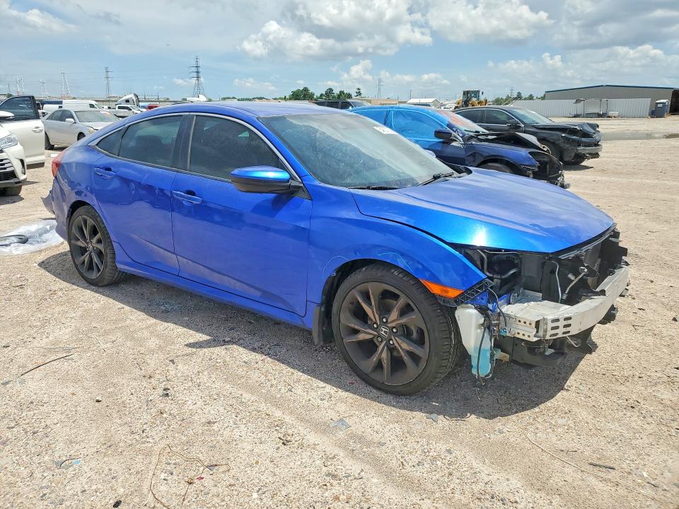 2019 Honda Civic VIN 19XFC2F85KE014433 COPART salvage auction — FRONT END, Tx - Salvage Vehicle Title, sold $3,300 on 2026-07-10 (photo 4)