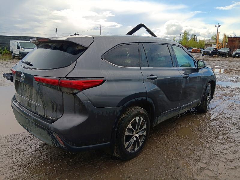 2021 Toyota Highlander VIN 5TDGZRBHXMS115848 COPART salvage auction — ALL OVER, Ak - Bill Of Sale- Salvage, sold $1,050 on 2026-07-21 (photo 3)