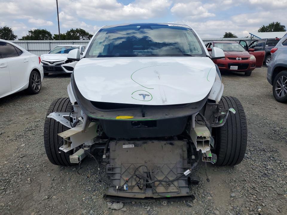 2023 Tesla VIN 7SAYGAEE2PF792918 COPART salvage auction — FRONT END, Ca - Salvage Certificate, sold $8,600 on 2026-07-07 (photo 5)