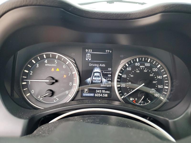 2021 Infiniti Q50 VIN JN1EV7BR7MM750556 COPART salvage auction — FRONT END, TX - CERT OF TITLE-REBUILT SALVAGE, sold $2,550 on 2026-07-28 (photo 9)