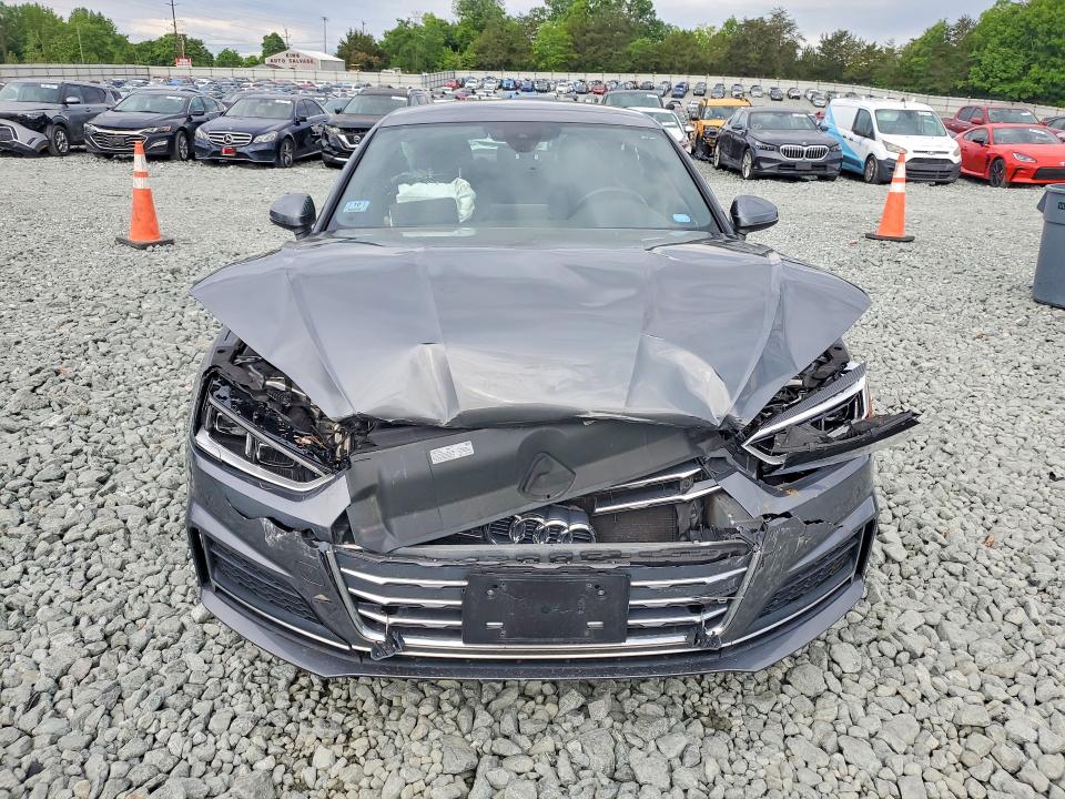 2018 Audi A5 VIN WAUENCF56JA090338 COPART salvage auction — FRONT END, Nc - Salvage Certificate Of Title, sold $4,100 on 2026-07-08 (photo 5)
