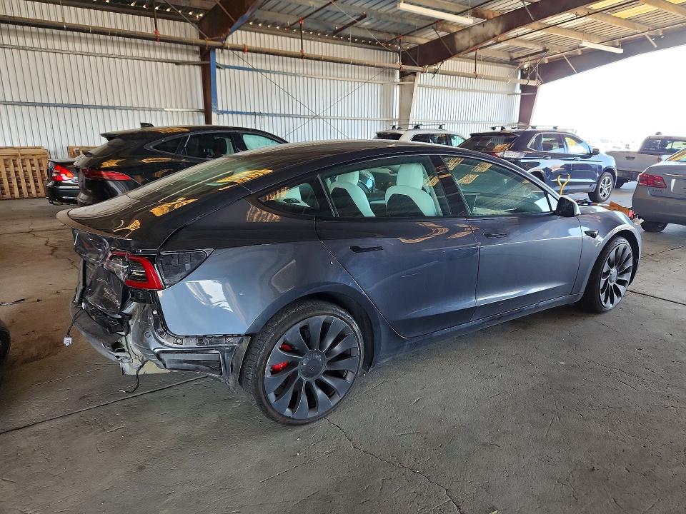 2022 Tesla Model 3 VIN 5YJ3E1EC2NF293397 COPART salvage auction — REAR END, Ca - Salvage Certificate, sold $11,700 on 2026-07-02 (photo 3)