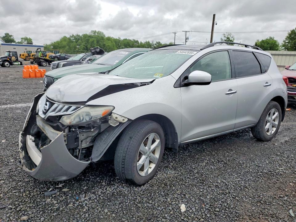 2010 Nissan Murano VIN JN8AZ1MW3AW110574 COPART salvage auction — FRONT END, Nj - Cert Of Title-Salvage, sold $375 on 2026-07-17 (photo 1)