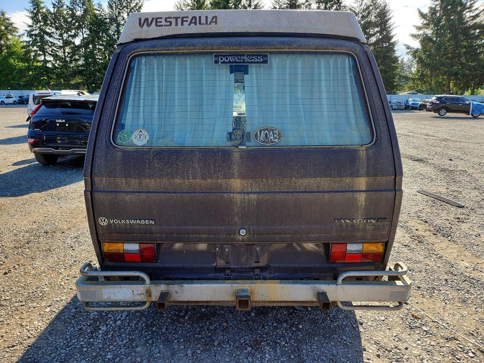 1985 Volkswagen Vanagon VIN WV2ZB0254FH006373 COPART salvage auction — MINOR DENT/SCRATCHES, WA - CERT OF OWNERSHIP-REBUILT, sold $1,800 on 2026-07-17 (photo 6)