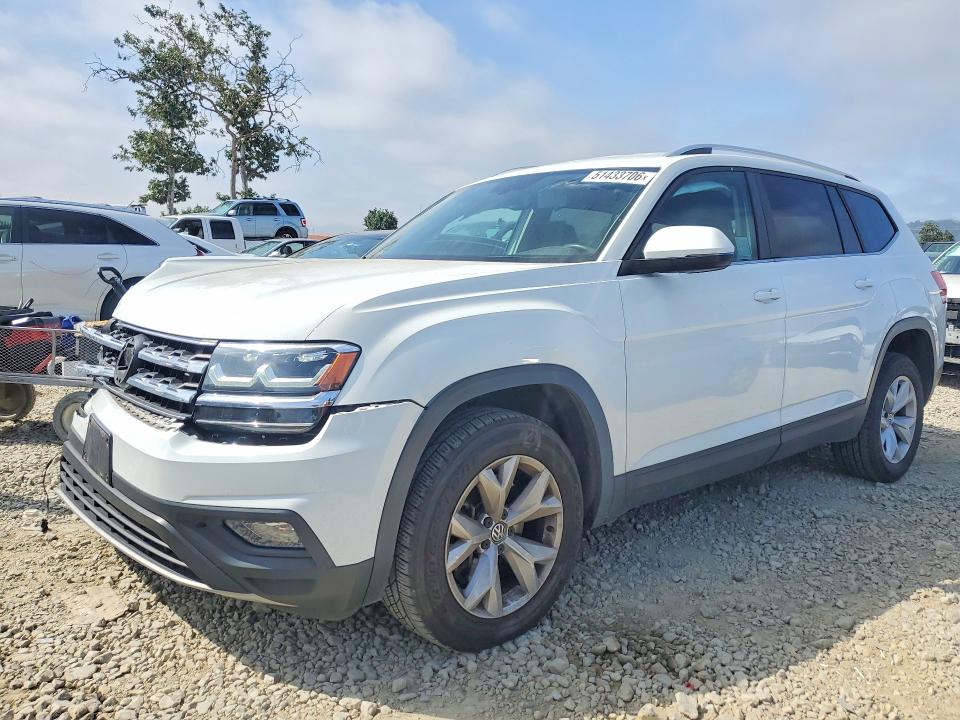 2022 Volkswagen Atlas VIN 1V2DR2CA7KC605446 COPART salvage auction — FRONT END, CA, sold $2,950 on 2026-08-04 (photo 1)